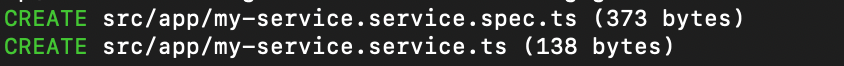 angular cli generates new service