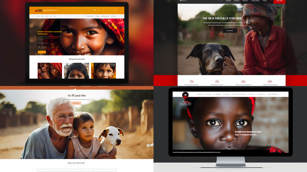 A charity website with a heartwarming and inspiring design 