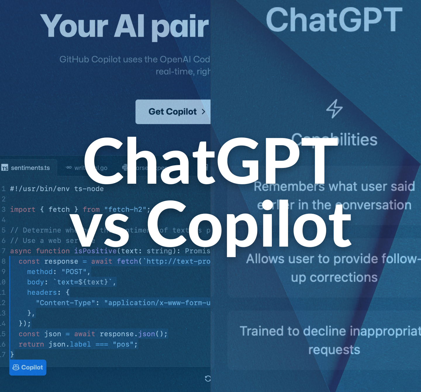 GitHub Copilot vs ChatGPT